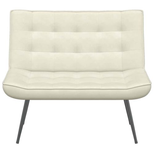 Пейка, кремава, 110x74x84 см, кадифе