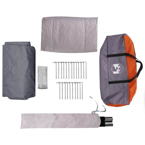 Кабинна палатка с покрив Сив и оранжев 425 x 396 x 222 см