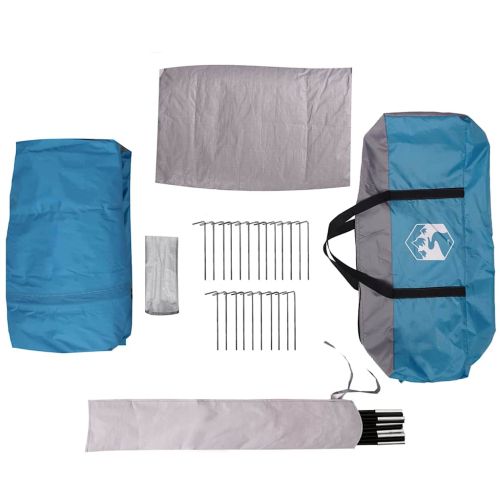 Кабинна палатка с покрив Синьо и сиво 320 x 320 x 203 см