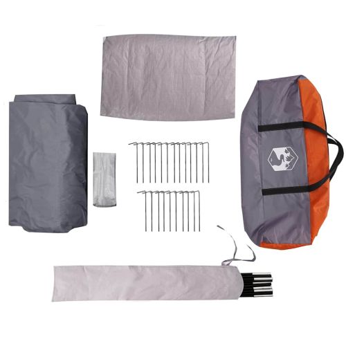 Кабинна палатка с покрив Сив и оранжев 320 x 320 x 203 см