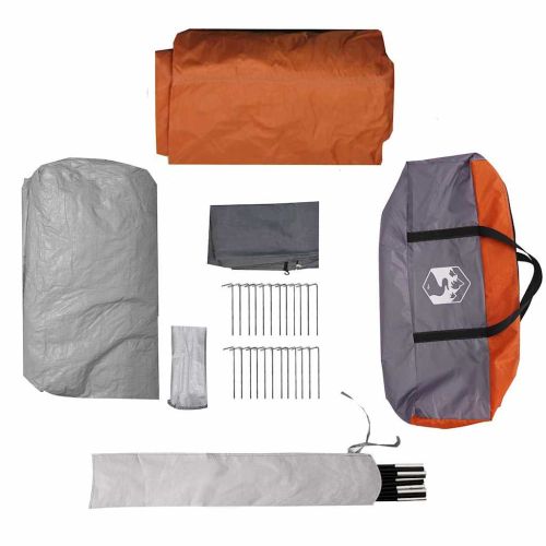 Тунелна палатка с покрив Сив и оранжев 778 x 356 x 210 см