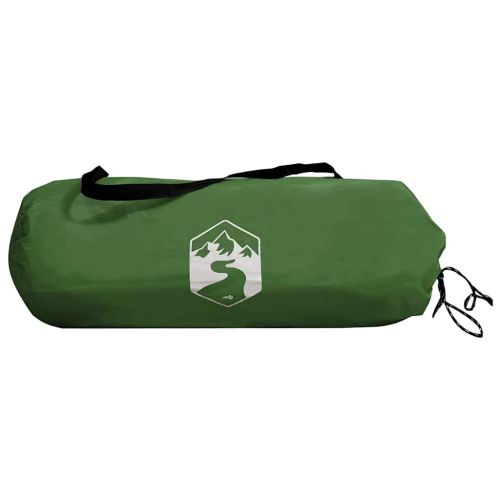 Тунелна палатка с покрив Зелен и бял 318 x 275 x 140 см