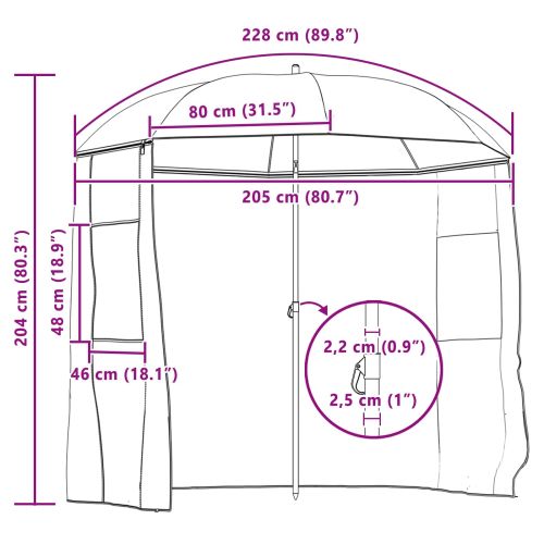 Рибарски чадър Камуфлаж 240 x 210 cm Оксфорд полиестер