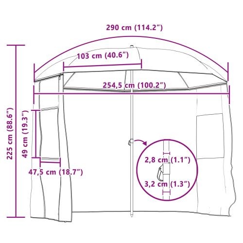 Рибарски чадър Камуфлаж 300 x 240 cm Оксфорд полиестер