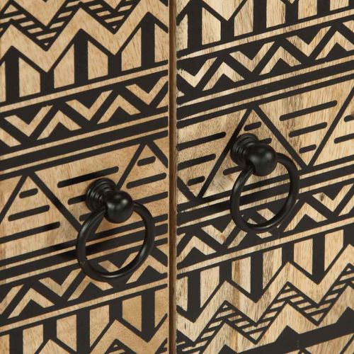 Комплект мебели за баня, 2 части, масивна мангова дървесина