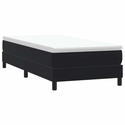 Box Spring Легло без матрак Черно 90x210 cm Кадифе