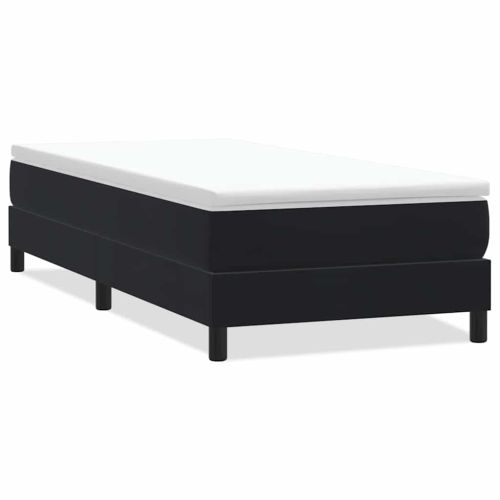 Box Spring Легло без матрак Черно 90x210 cm Кадифе