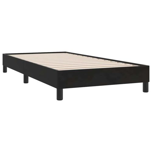 Box Spring Легло без матрак Черно 90x210 cm Кадифе