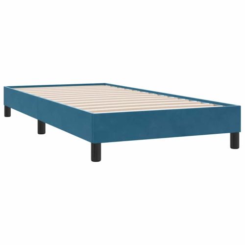 Box Spring легло без матрак Тъмно синьо 100x210 cm кадифе