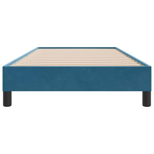 Box Spring легло без матрак Тъмно синьо 100x210 cm кадифе