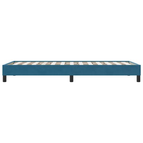 Box Spring легло без матрак Тъмно синьо 100x210 cm кадифе