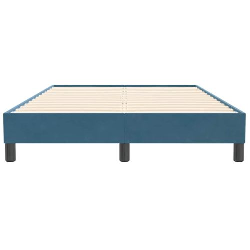 Box Spring легло без матрак Тъмно синьо 120x210 cm кадифе