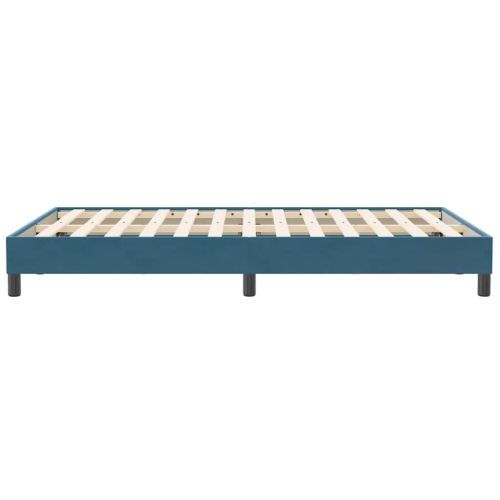 Box Spring легло без матрак Тъмно синьо 120x210 cm кадифе
