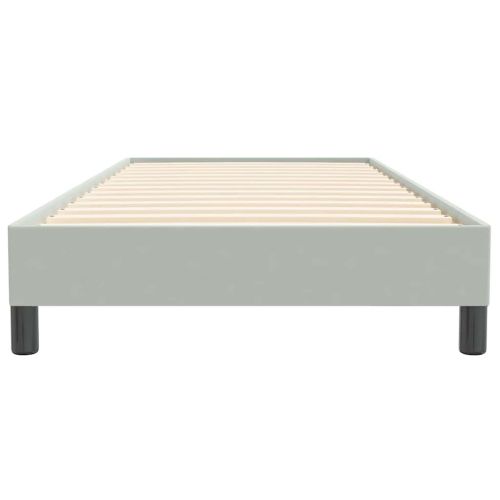 Box Spring легло без матрак Светло сиво 80x220 cm кадифе