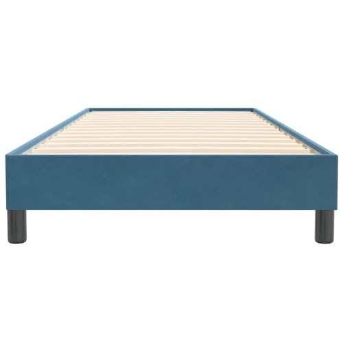 Box Spring легло без матрак Тъмно синьо 80x220 cm кадифе