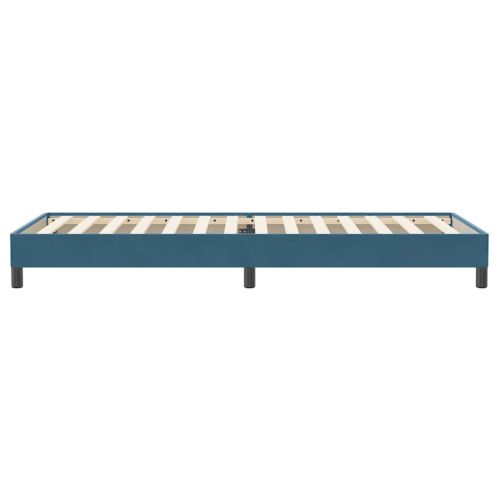 Box Spring легло без матрак Тъмно синьо 80x220 cm кадифе