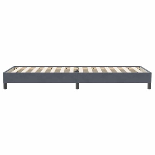 Box Spring Легло без матрак Тъмно сиво 90x220 cm Кадифе