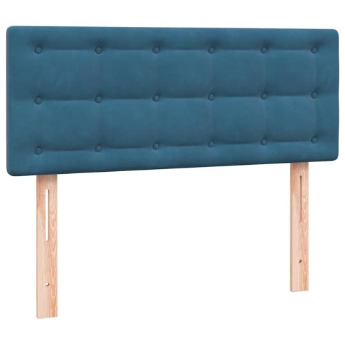 Боксспринг легло с матрак, тъмносиньо, 120x210 см, кадифе