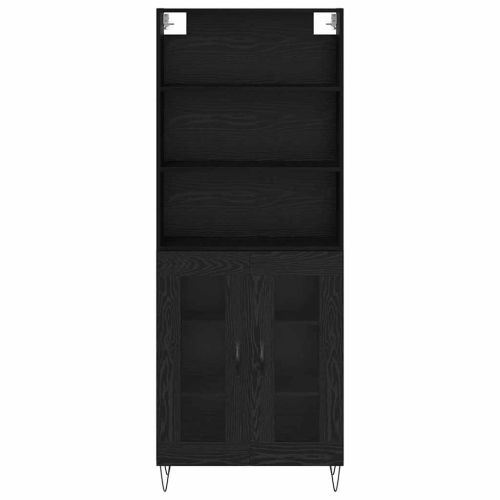 Висок шкаф Черния дъб 69,5 x 34 x 180 см Инженерно дърво