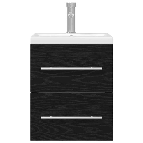 Шкаф за мивка в баня с чекмедже Черния дъб 41 x 38,5 x 48 cm