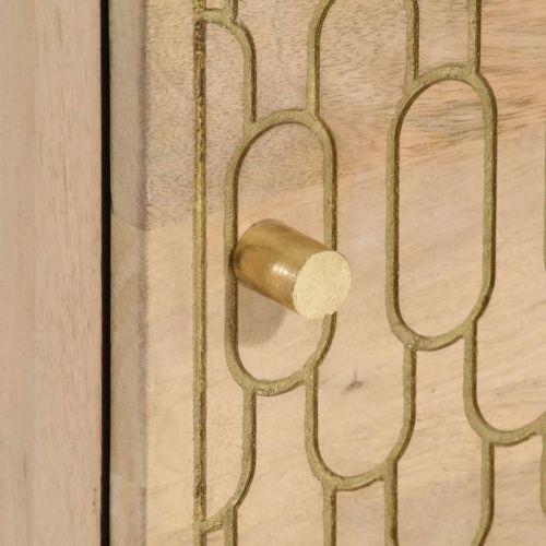 Нощни шкафчета, 2 бр, 40x33x46 см, манго масив