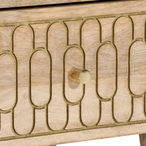 Нощни шкафчета, 2 бр, 40x33x46 см, манго масив