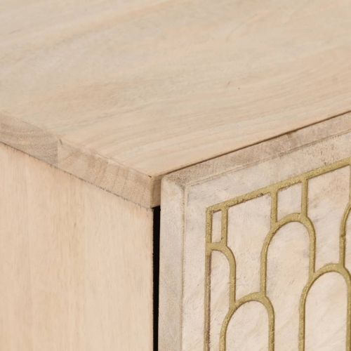 Страничен шкаф 40x33x75 см манго масивно дърво