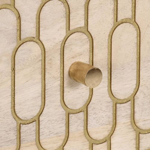 Страничен шкаф 40x33x75 см манго масивно дърво