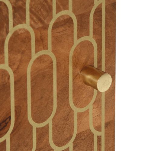 Нощни шкафчета, 2 бр, 40x33x46 см, манго масив