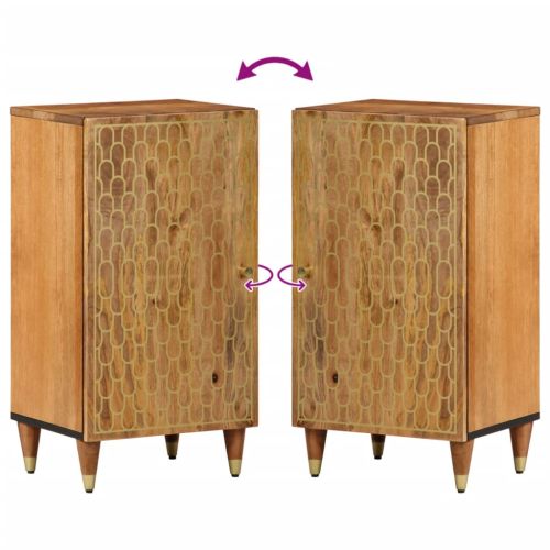 Страничен шкаф 40x33x75 см манго масивно дърво