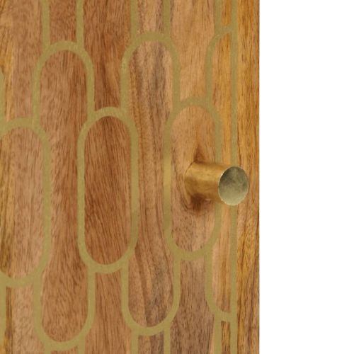 Страничен шкаф 40x33x75 см манго масивно дърво