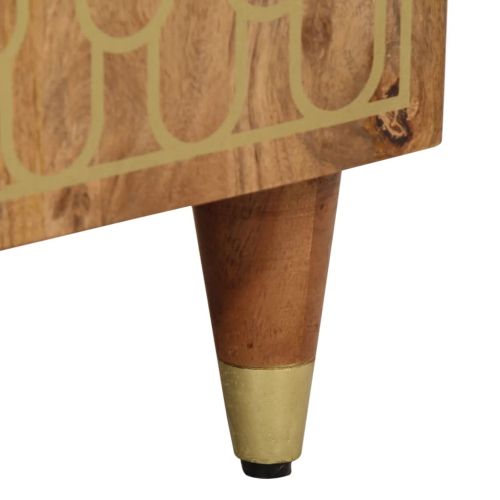 Страничен шкаф 40x33x75 см манго масивно дърво