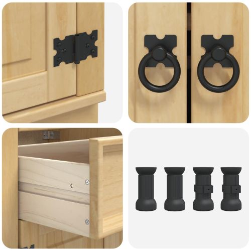 За шкафове с рафт Меден 60 x 46 x 81,5 см Солидно борово дърво