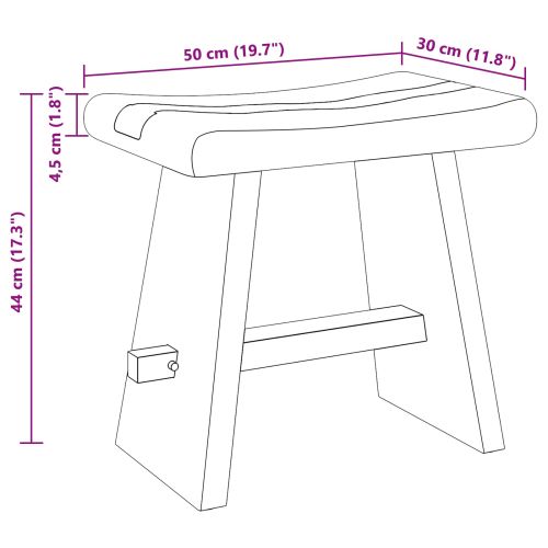 Бански стол Естествен 50 x 30 x 45 см Естествено дърво