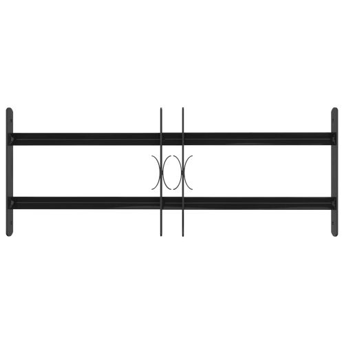 Прозоречна решетка Черно 76 x 30 см Прахово боядисана стомана