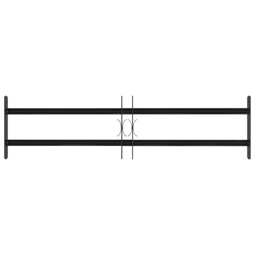 Прозоречна решетка Черно 115 х 30 см Прахово боядисана стомана