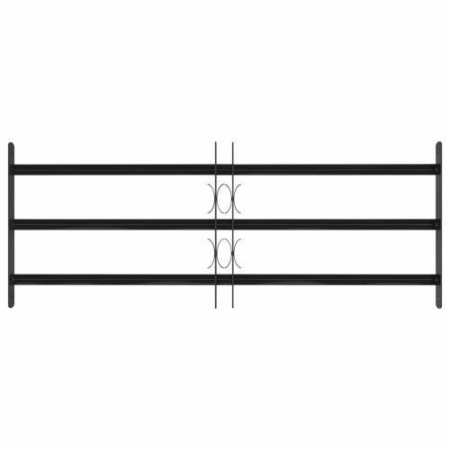 Прозоречна решетка Черно 116 х 45 см Прахово боядисана стомана