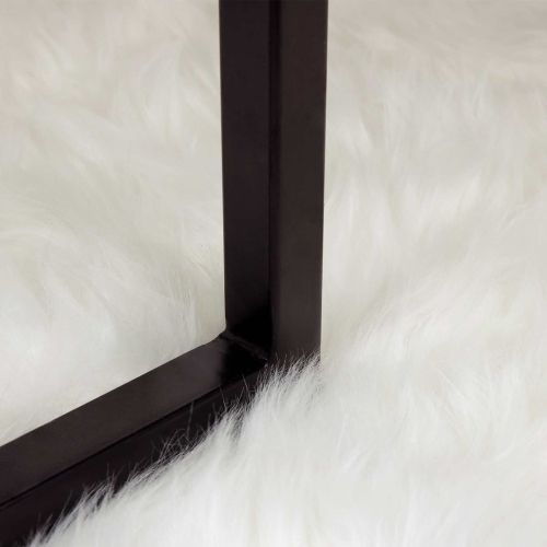 Изкуствен овчи килим Tafalla Бяло 60 x 110 cm Полиестер