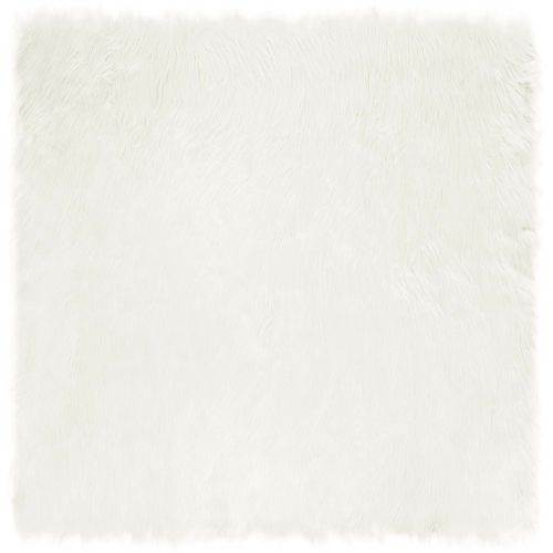 Изкуствен овчи килим Tafalla Бяло 160 x 160 cm Полиестер