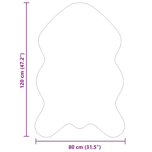 Изкуствен овчи килим Tafalla Бяло 80 x 120 cm Полиестер