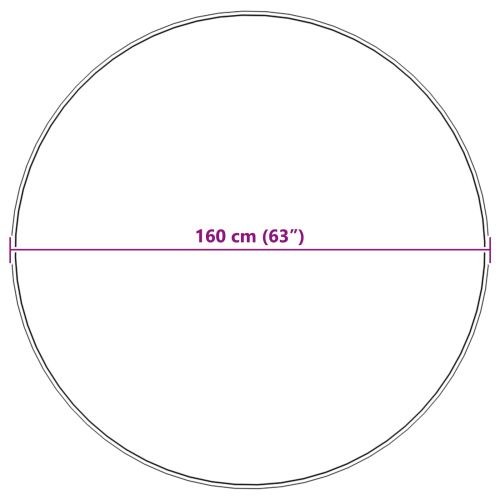 Изкуствен овчи килим Tafalla Бежово Ø 160 cm Полиестер