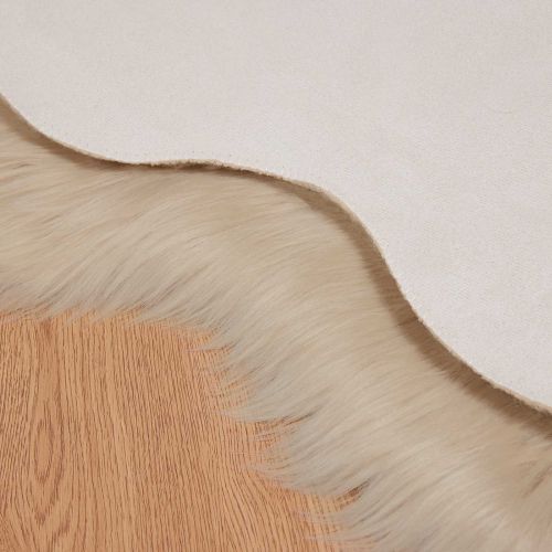 Изкуствен овчи килим Tafalla Бежово 60 x 90 cm Полиестер