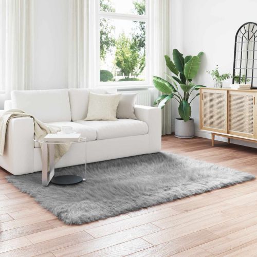 Изкуствен овчи килим Tafalla Сив 160 x 230 cm Полиестер