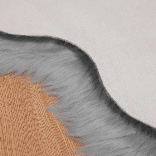 Изкуствен овчи килим Tafalla Сив 80 x 120 cm Полиестер