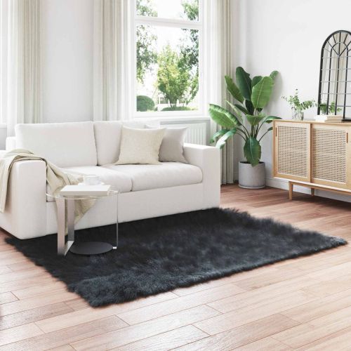 Изкуствен овчи килим Tafalla Черно 120 x 170 cm Полиестер