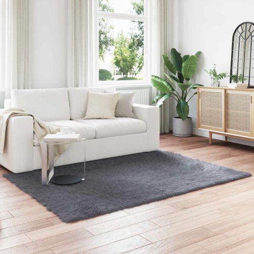 Изкуствен овчи килим Tafalla Антрацит 140 x 200 cm Полиестер