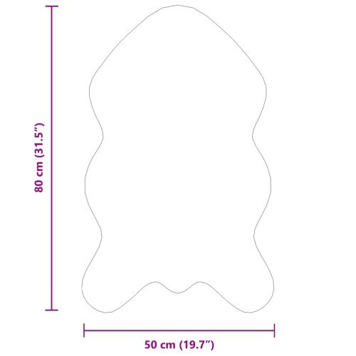 Изкуствен овчи килим Tafalla Антрацит 50 x 80 cm Полиестер