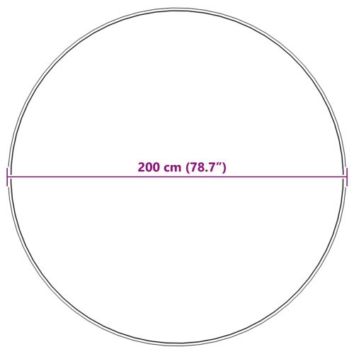 Килим с изкуствена заешка козина Olite Бежово Ø 200 см