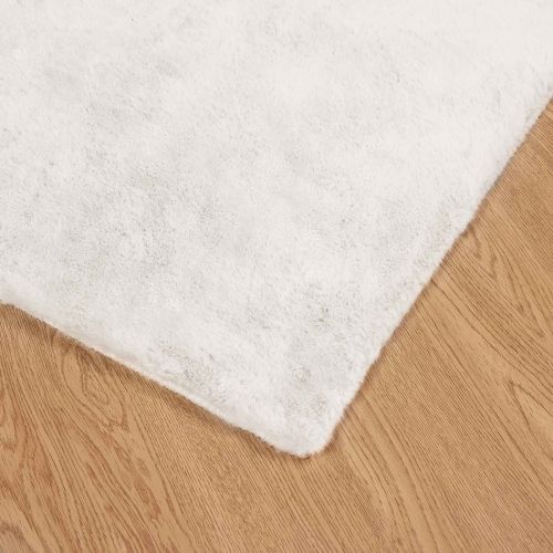 Килим с изкуствена заешка козина Olite Крем 80 x 250 cm