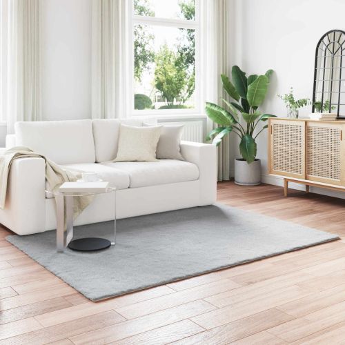 Килим с изкуствена заешка козина Olite Сив 120 x 170 cm